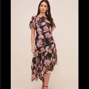 ASTR the label floral flutter sleeve dress